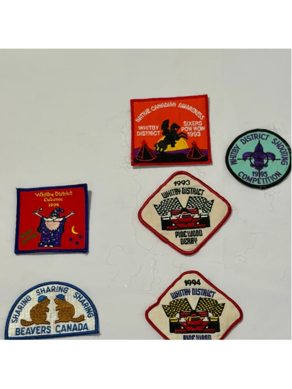 Vintage Scouts Canada Whitby District Patch Lot Camporee Cuboree Beaver Cub